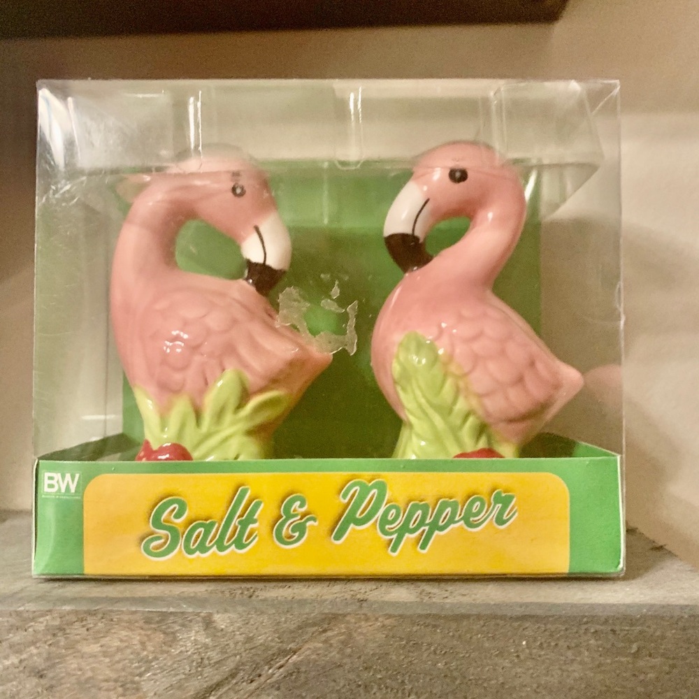 Flamingo Salt and Pepper Shakers Boston Warehouse